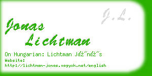 jonas lichtman business card